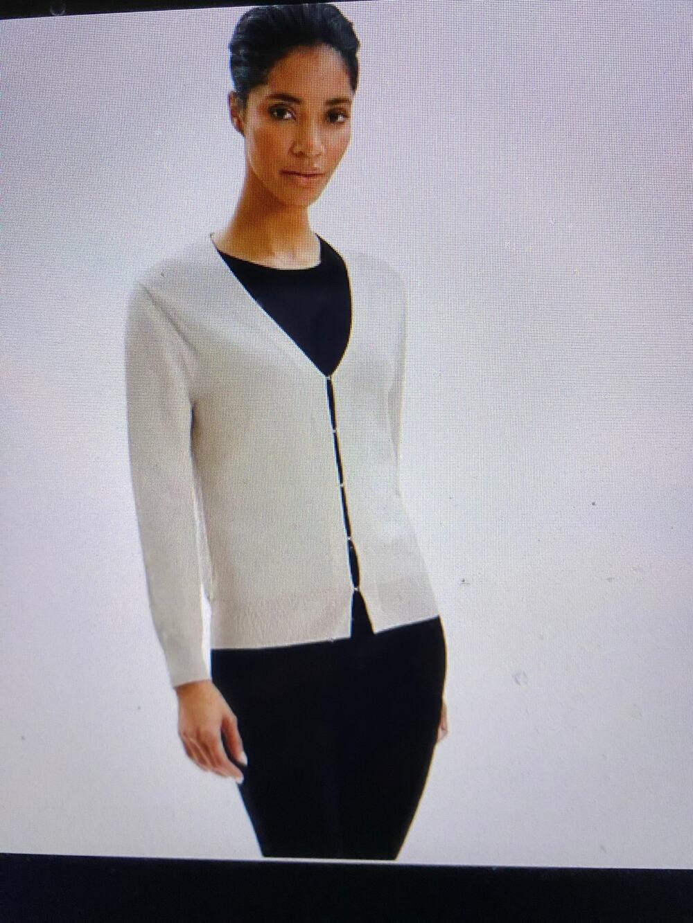 MM LaFluer Champagne Billie Cardigan Sweater Large